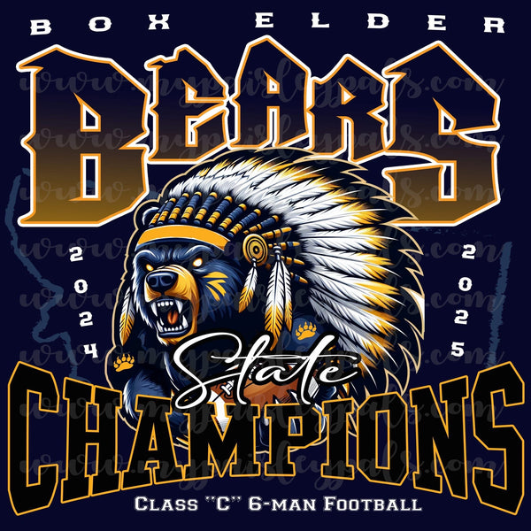 Box Elder Bears State Champion Tee – Paisley Pals T-Shirt Shop