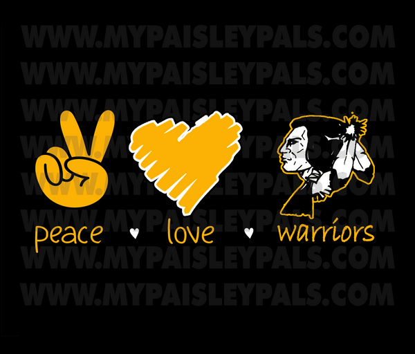 Heart Butte Peace Love Warriors Tee