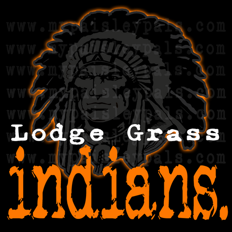 Lodge Grass Indians Grayed Out Tee