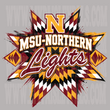MSU-Northern Lights Star Pattern Tee