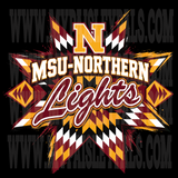 MSU-Northern Lights Star Pattern Tee