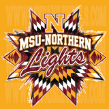 MSU-Northern Lights Star Pattern Tee
