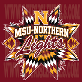 MSU-Northern Lights Star Pattern Tee