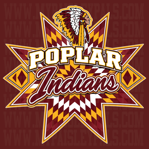 Poplar Indians Star Pattern Tee