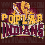 Poplar Indians Color Blend Tee
