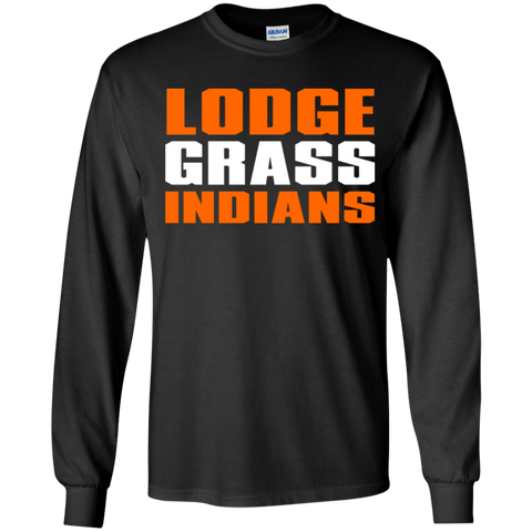 Lodge Grass Indians Gildan Youth LS T-Shirt