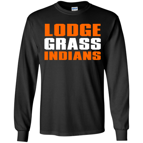 Lodge Grass Indians Gildan Youth LS T Shirt