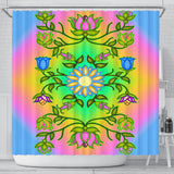 Native Pastel Floral Shower Curtain